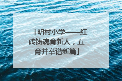 明村小学——红砖铸魂育新人，五育并举谱新篇