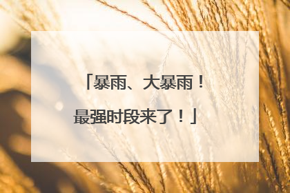 暴雨、大暴雨！最强时段来了！