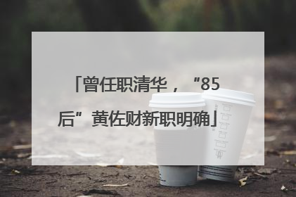 曾任职清华，“85后”黄佐财新职明确