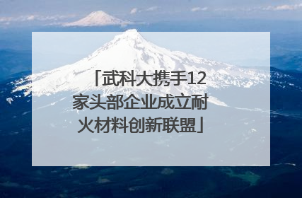 武科大携手12家头部企业成立耐火材料创新联盟