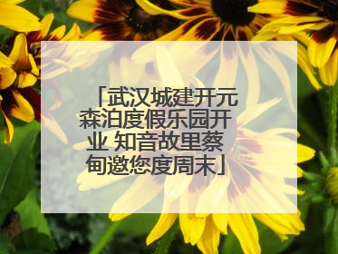 武汉城建开元森泊度假乐园开业 知音故里蔡甸邀您度周末