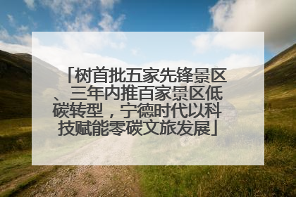 树首批五家先锋景区、三年内推百家景区低碳转型，宁德时代以科技赋能零碳文旅发展