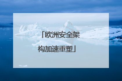欧洲安全架构加速重塑