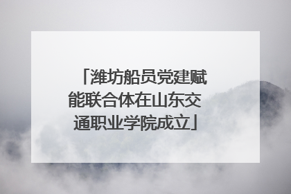 潍坊船员党建赋能联合体在山东交通职业学院成立