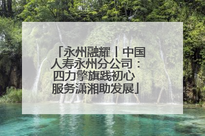 永州融耀丨中国人寿永州分公司：四力擎旗践初心 服务潇湘助发展