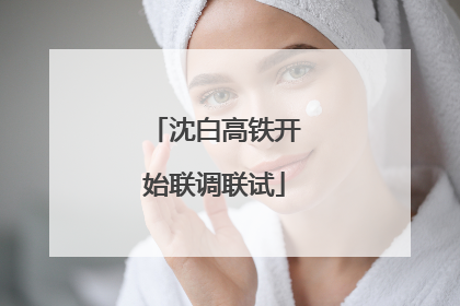 沈白高铁开始联调联试