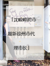 沈峻峰跨市履新徐州市代理市长