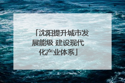 沈阳提升城市发展能级 建设现代化产业体系
