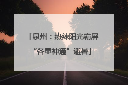 泉州：热辣阳光霸屏 “各显神通”避暑