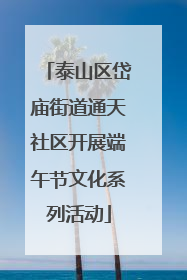 泰山区岱庙街道通天社区开展端午节文化系列活动