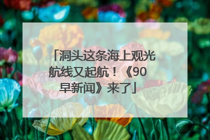 洞头这条海上观光航线又起航！《90早新闻》来了