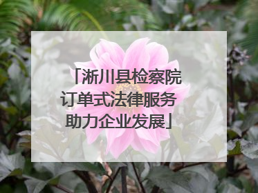 淅川县检察院订单式法律服务助力企业发展