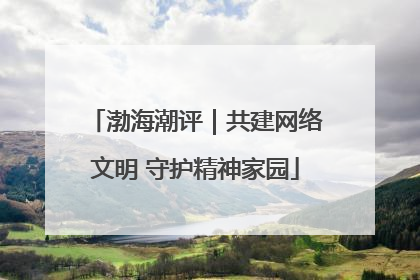 渤海潮评｜共建网络文明 守护精神家园