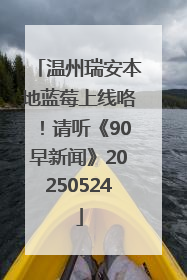 温州瑞安本地蓝莓上线咯！请听《90早新闻》20250524