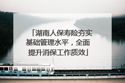 湖南人保寿险夯实基础管理水平，全面提升消保工作质效
