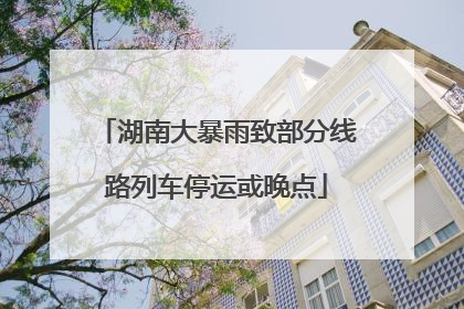 湖南大暴雨致部分线路列车停运或晚点