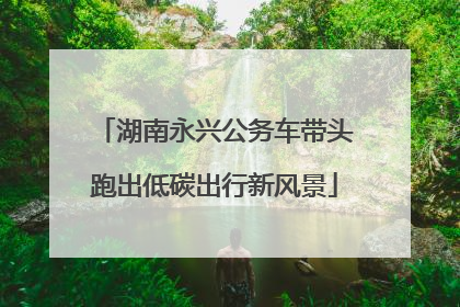 湖南永兴公务车带头跑出低碳出行新风景