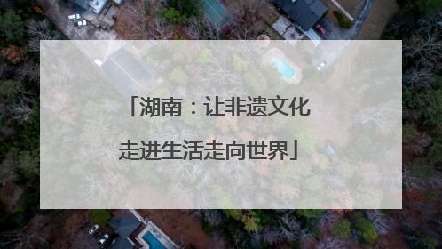 湖南：让非遗文化走进生活走向世界
