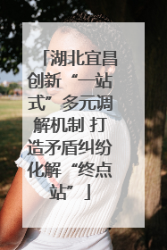 湖北宜昌创新“一站式”多元调解机制 打造矛盾纠纷化解“终点站”