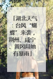 湖北天气：台风“蝴蝶”来袭，荆州、咸宁、黄冈局地有暴雨