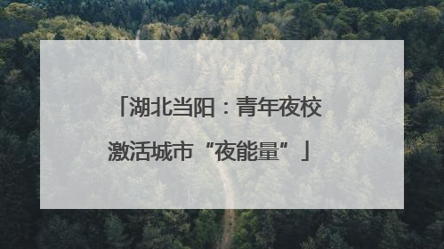 湖北当阳：青年夜校激活城市“夜能量”