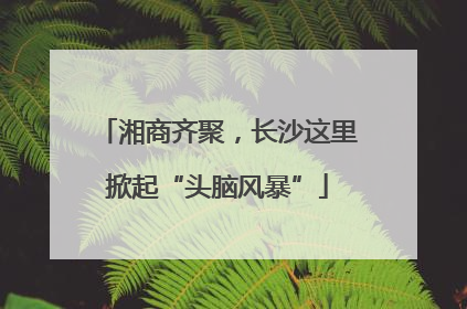 湘商齐聚，长沙这里掀起“头脑风暴”