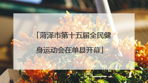 菏泽市第十五届全民健身运动会在单县开幕