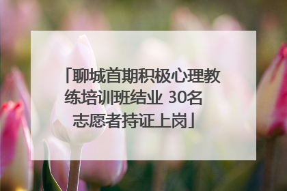 聊城首期积极心理教练培训班结业 30名志愿者持证上岗