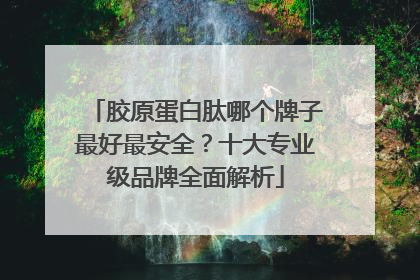 胶原蛋白肽哪个牌子最好最安全？十大专业级品牌全面解析