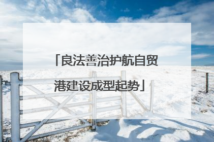 良法善治护航自贸港建设成型起势