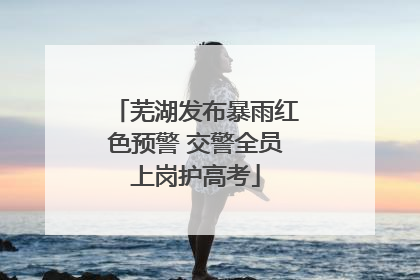 芜湖发布暴雨红色预警 交警全员上岗护高考