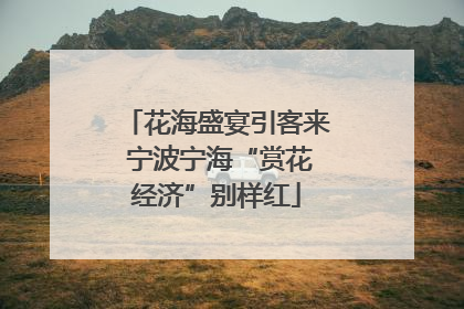 花海盛宴引客来 宁波宁海“赏花经济”别样红