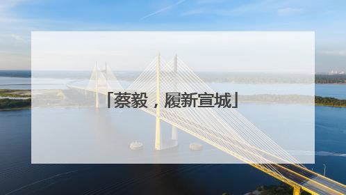 蔡毅，履新宣城