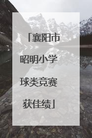 襄阳市昭明小学球类竞赛获佳绩