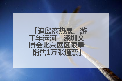追殷商热展、游千年运河，深圳文博会北京展区限量销售1万张通票