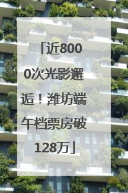近8000次光影邂逅！潍坊端午档票房破128万