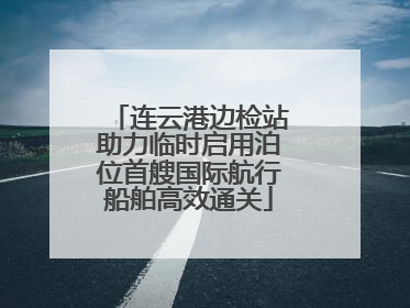 连云港边检站助力临时启用泊位首艘国际航行船舶高效通关