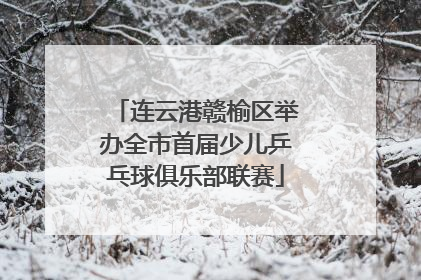 连云港赣榆区举办全市首届少儿乒乓球俱乐部联赛