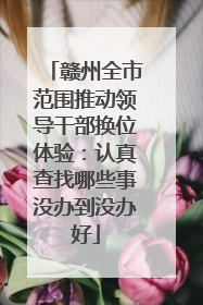 赣州全市范围推动领导干部换位体验：认真查找哪些事没办到没办好