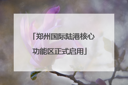 郑州国际陆港核心功能区正式启用
