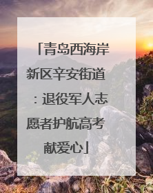 青岛西海岸新区辛安街道：退役军人志愿者护航高考献爱心