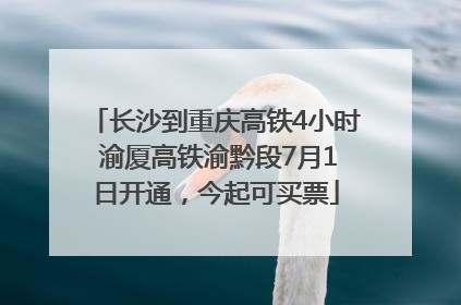 长沙到重庆高铁4小时 渝厦高铁渝黔段7月1日开通，今起可买票