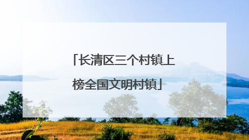 长清区三个村镇上榜全国文明村镇