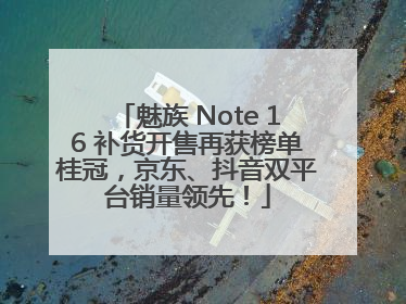 魅族 Note 16 补货开售再获榜单桂冠，京东、抖音双平台销量领先！