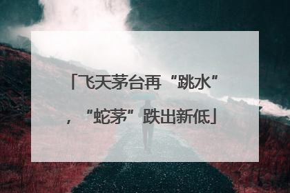 飞天茅台再“跳水”，“蛇茅”跌出新低