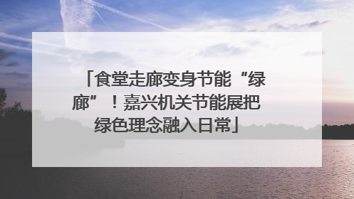 食堂走廊变身节能“绿廊”！嘉兴机关节能展把绿色理念融入日常