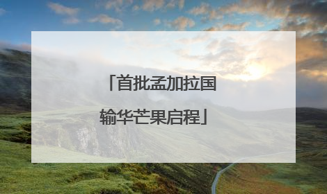 首批孟加拉国输华芒果启程