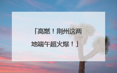 高燃！荆州这两地端午超火爆！