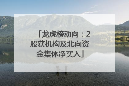 龙虎榜动向：2股获机构及北向资金集体净买入