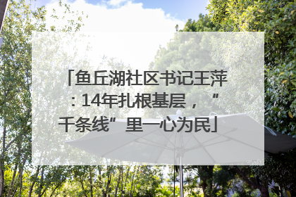 鱼丘湖社区书记王萍：14年扎根基层，“千条线”里一心为民